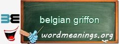 WordMeaning blackboard for belgian griffon